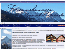 Tablet Screenshot of ferienwohnungen-garmisch.com